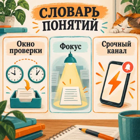 /Concepts: Словарь основных понятий по учебному отрывку о расписании сообщений
