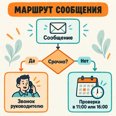 /Diagram: Схема связей и развилок по учебному отрывку о расписании сообщений