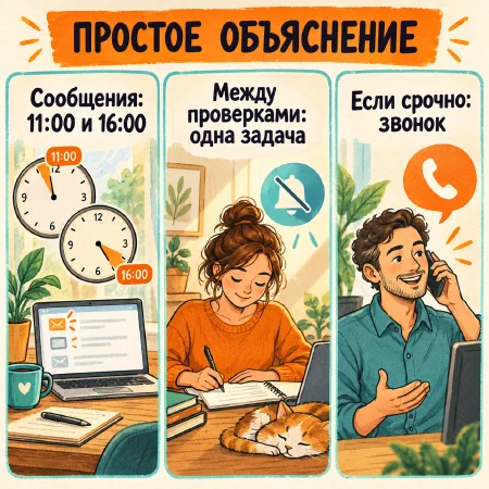 /Simple: Объяснение простыми словами по учебному отрывку о расписании сообщений